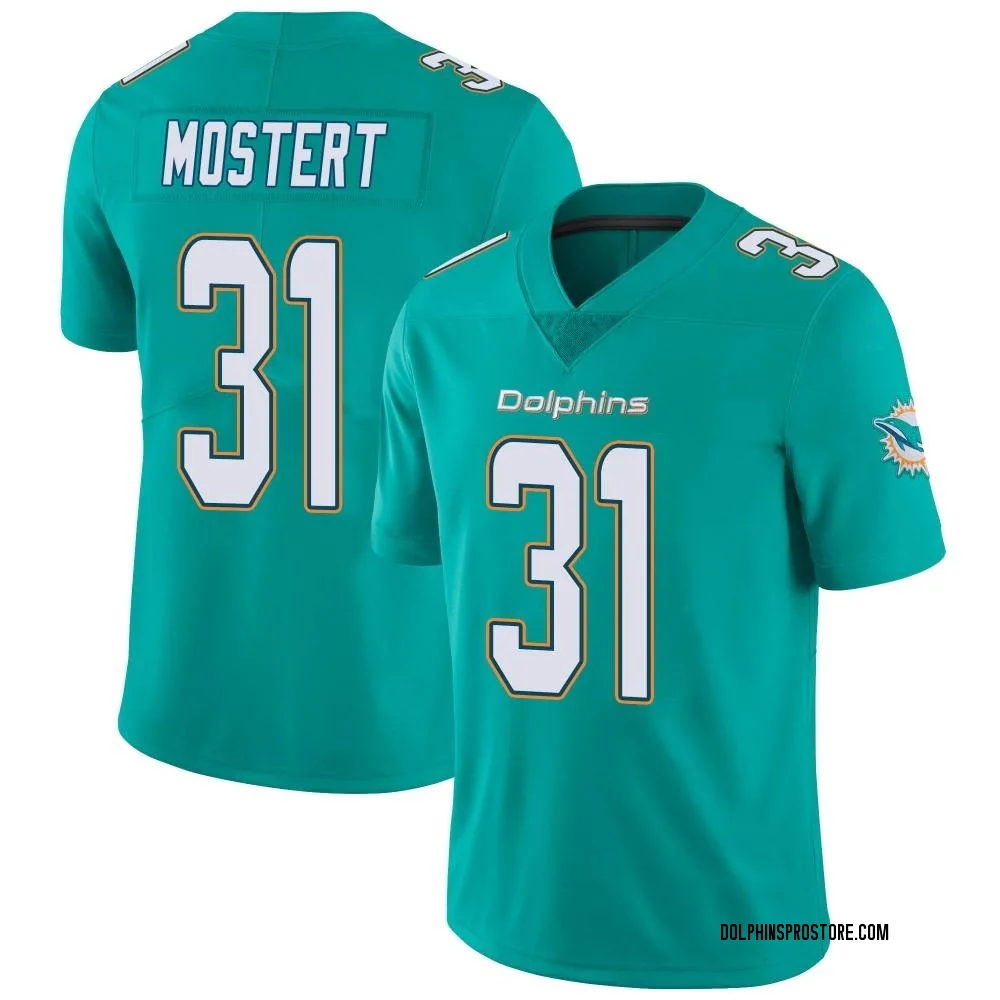 Adult Limited Raheem Mostert Miami Dolphins Aqua Team Color Vapor Untouchable Jersey